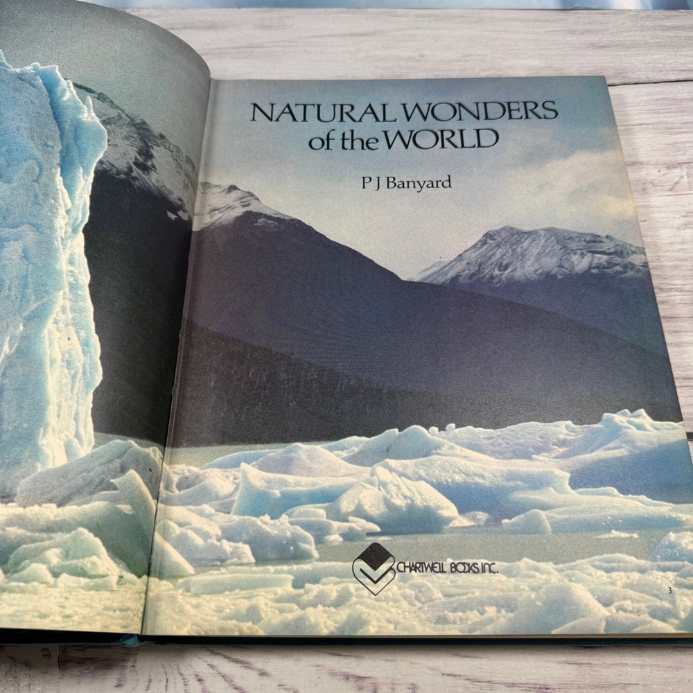 Natural Wonders of the World Hardcover 1978 Blue Illustrated Vintage Nature Book